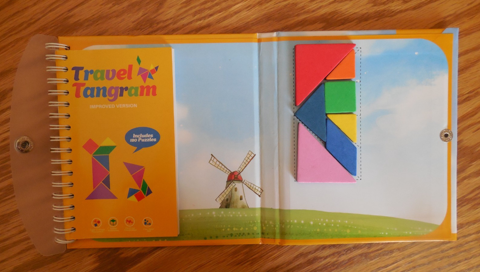 NEW Coogam Magnetic “Travel Tangram” Book w Shapes & 360 Puzzles for Ages 3+
