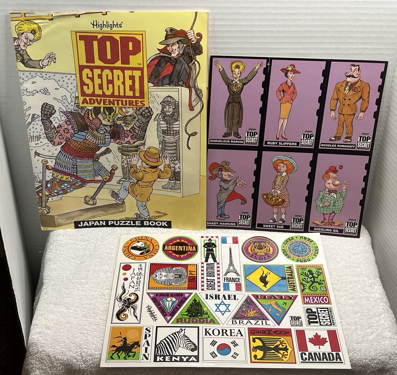 Highlights Magazine Japan 1995 Top Secret Adventures Kit Book/Stickers Complete