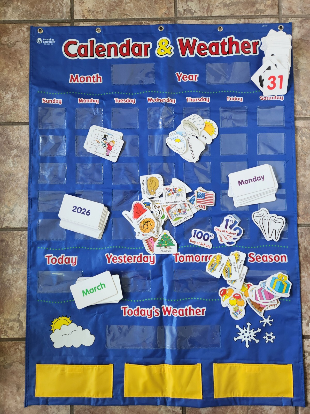 Calendar Weekly Planner Weather Station Homeschooling Educational Activity Toy