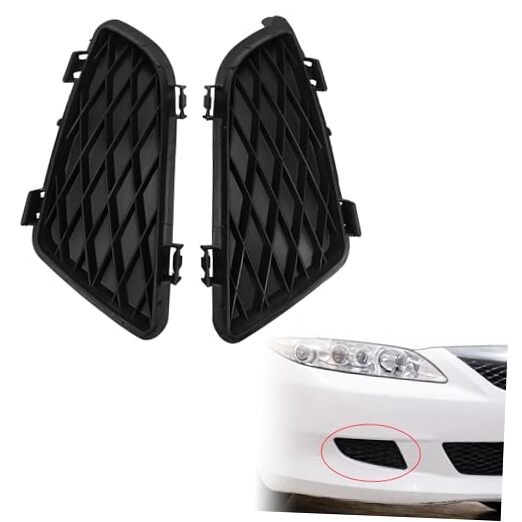 Fog Light Lamp Grille Cover Fit for Mazda 6 2002 2003 2004 2005 2006 2007 2008