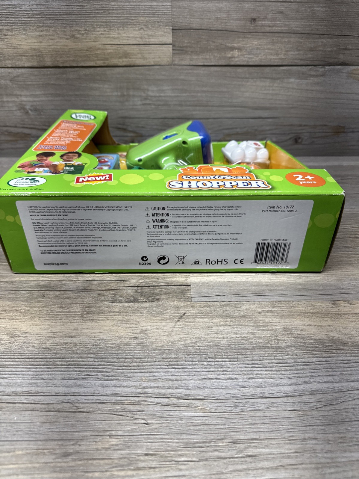 Leapfrog Count & Scan Shopper Food Bag Scanner Number 1-10 New In Box