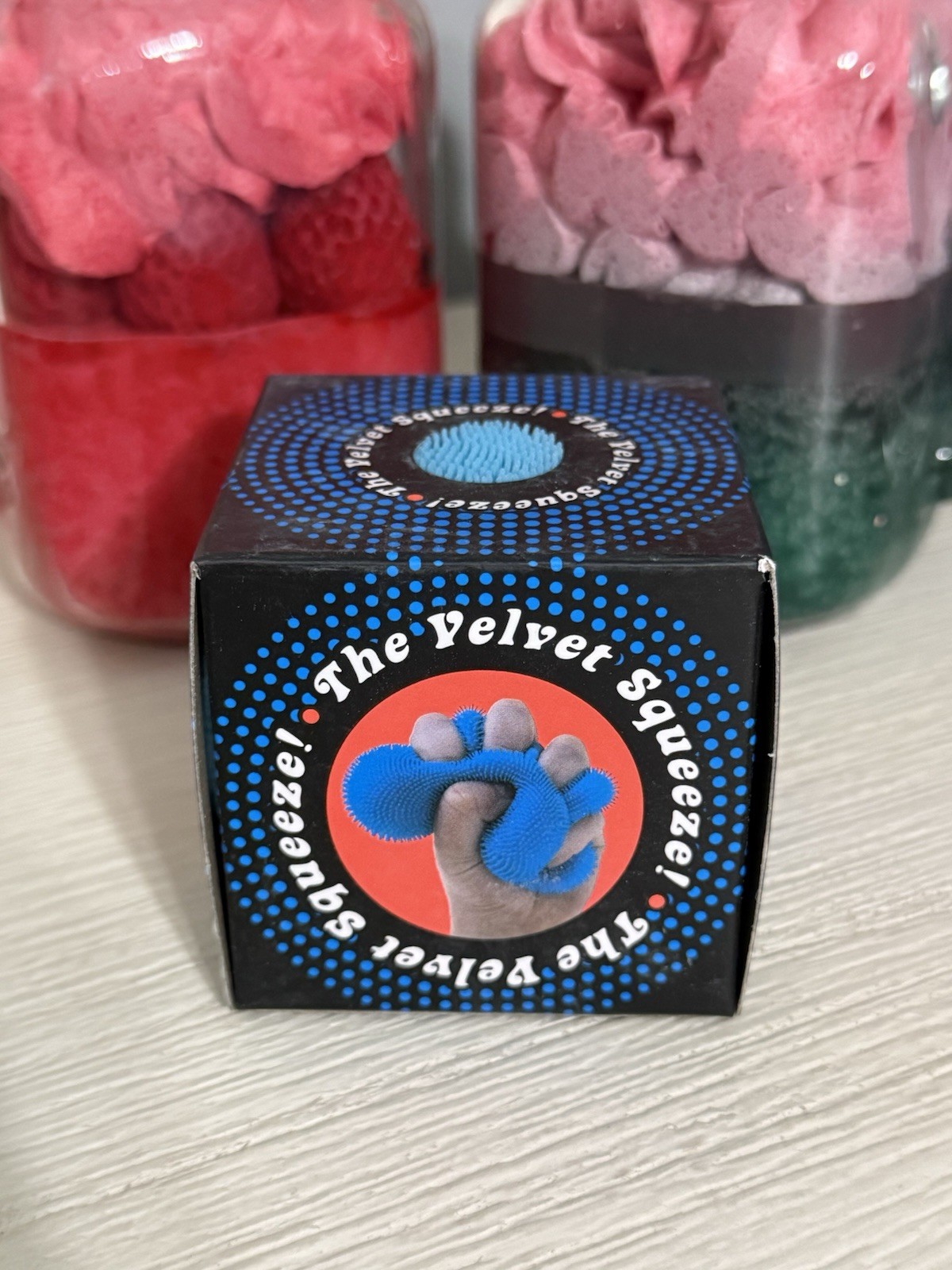 NEW Blue Needoh FUZZ BALL Nee Doh Squishy Fuzzball AUTHENTIC US Squeeze Squish
