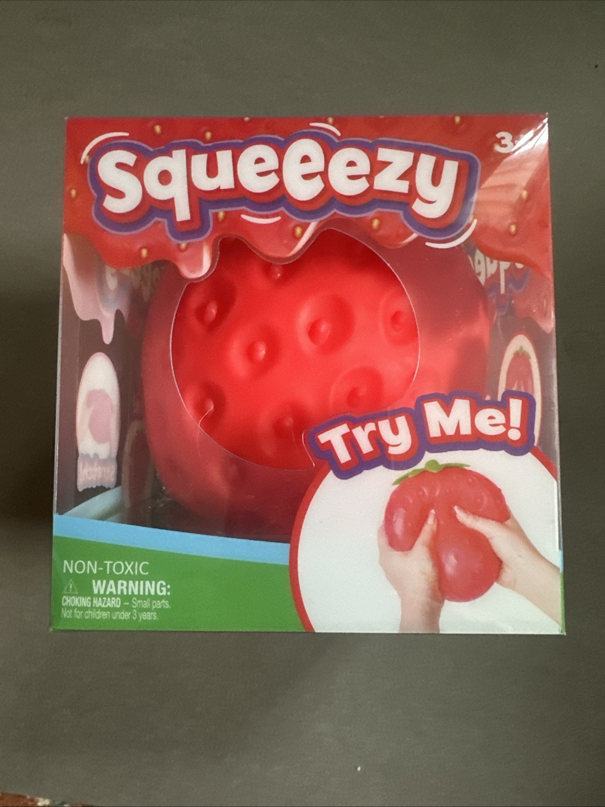 Sunny Days Jumbo Squeezy Strawberry Squishy Toy Stress Relief Sensory Fun New