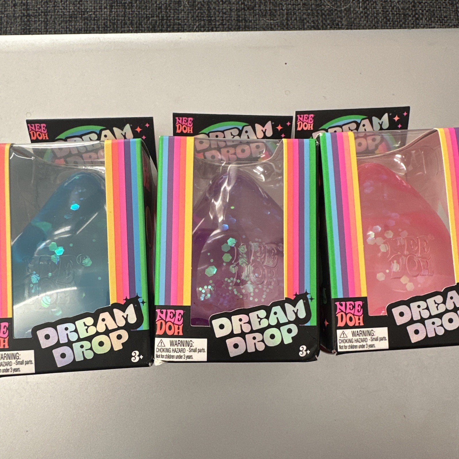 Schylling Viral NEEDOH Dream Drop Set of 3 Blue, Purple, Pink RARE DREAMDROPS