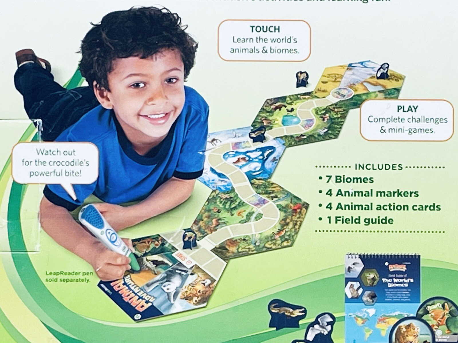 NEW LeapFrog LeapReader ANIMAL ADVENTURE Interactive Educational Board Game