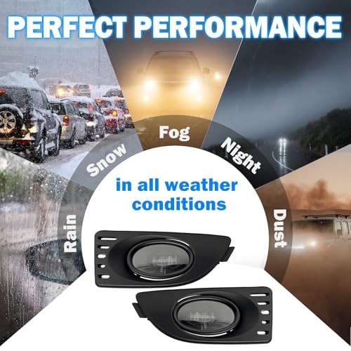 LED Fog Lights Compatible With 2005 2006 2007 Acura RSX Front Bumper Lights