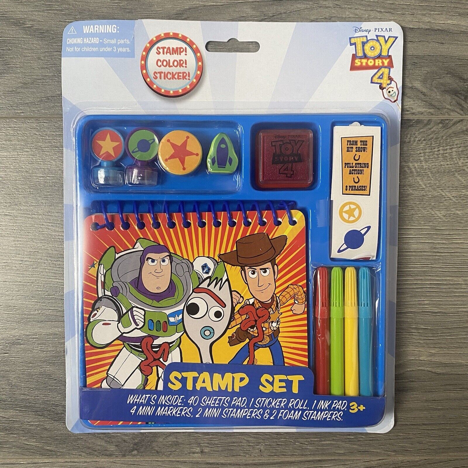 Toy Story 4 Stamp Set New Sealed Children Activity Stickers Stampers Markers