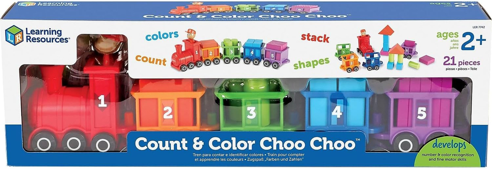 Count & Color Choo Choo, Interactive Train Learning Toy, 21 Pieces, Ages 2+