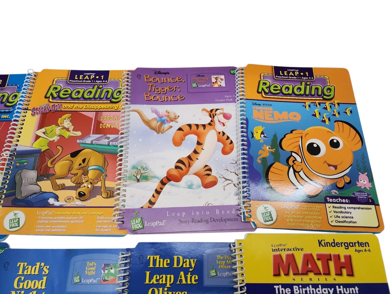 LeapFrog LeapPad Learning Books Cartridges Lot 10 Books with 9 Cartridges