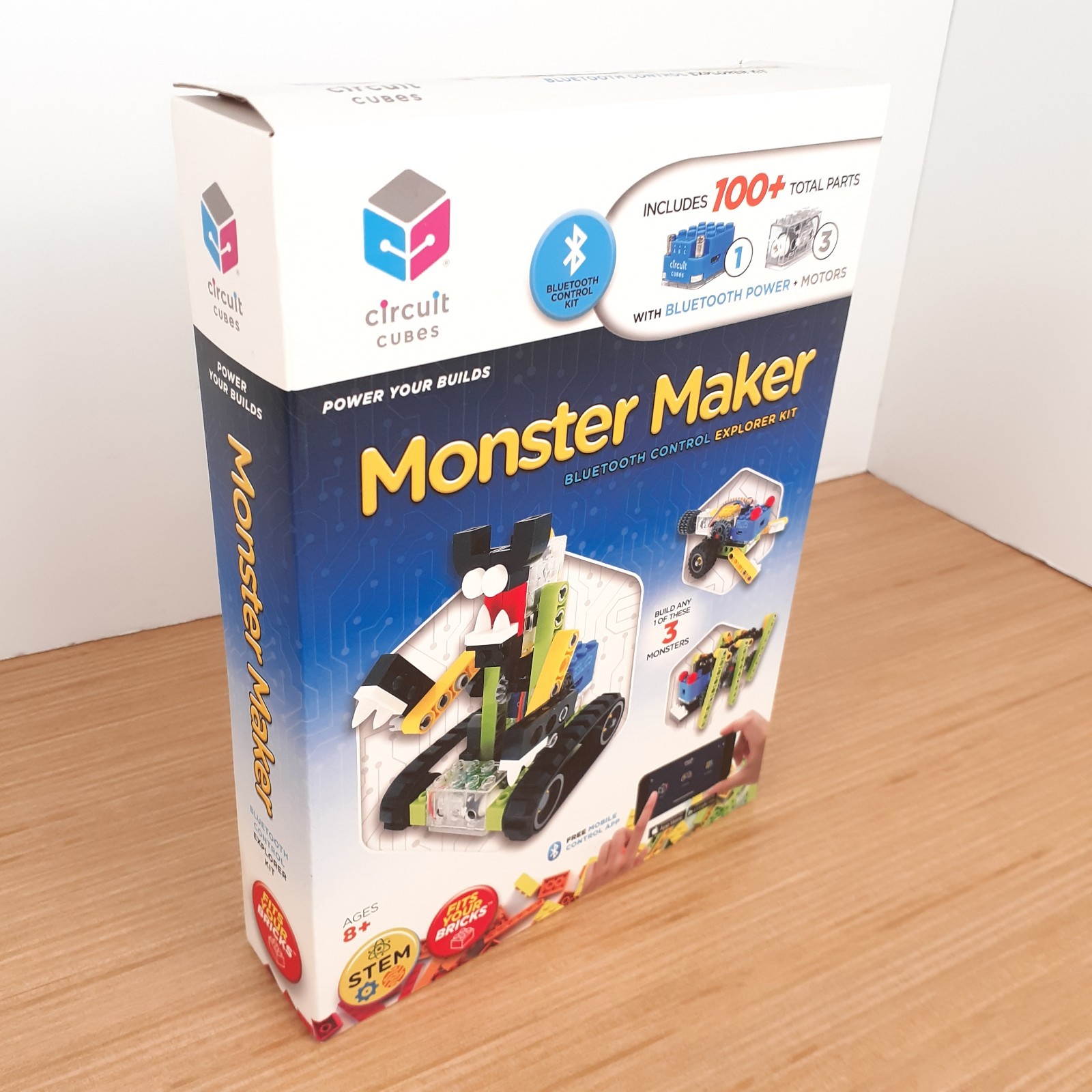 Circuit Cube Monster Maker Kit Bluetooth Remote Control Motors Robotics STEM