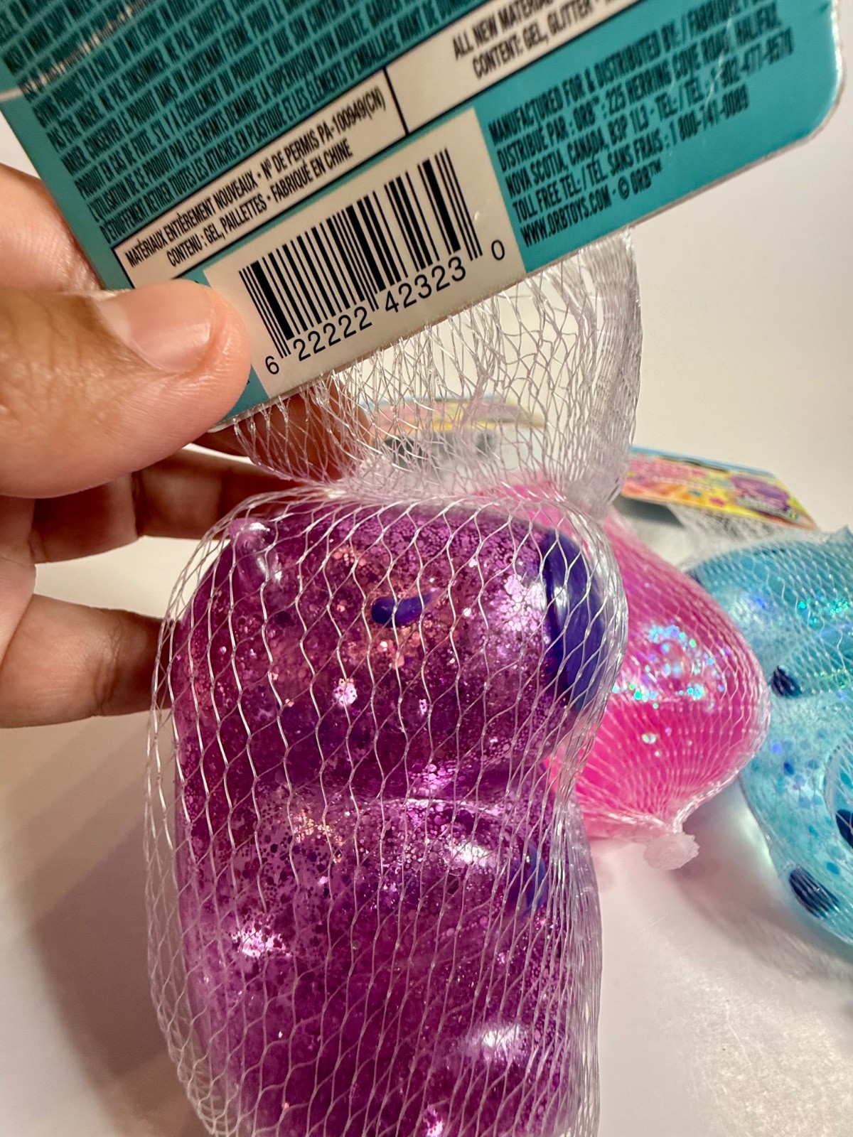 ORB Sugar Swaps CAPYBARA 🔥 LOT OF 3 – Purple, Pink & Blue Glitter Squishies