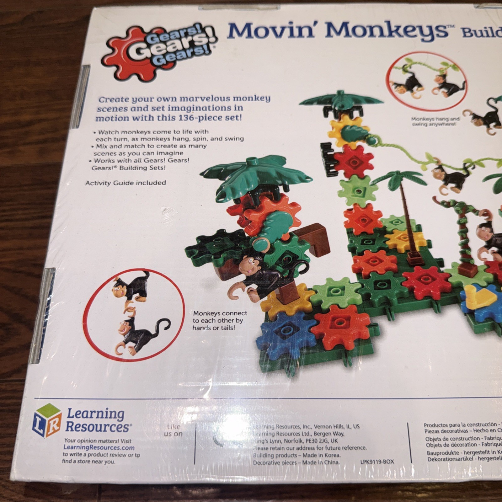 Learning Resources Gears! Gears! Gears! Movin Monkeys STEM Building Set Ages 4+