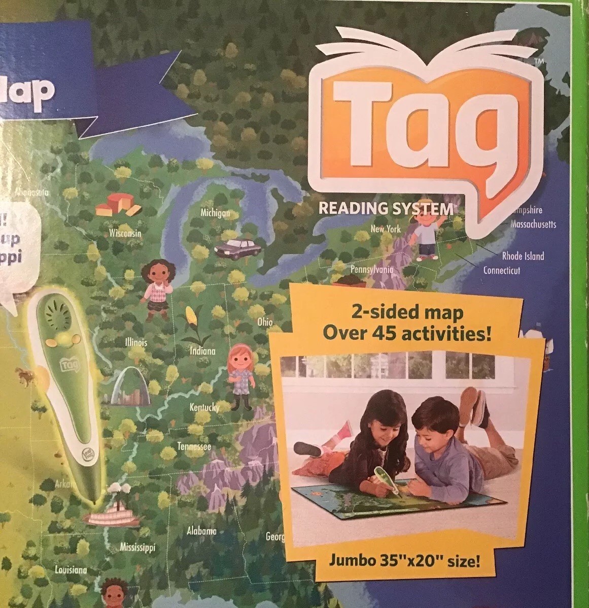 LeapFrog Tag – Interactive UNITED STATES MAP Learning System – Pen Not Included