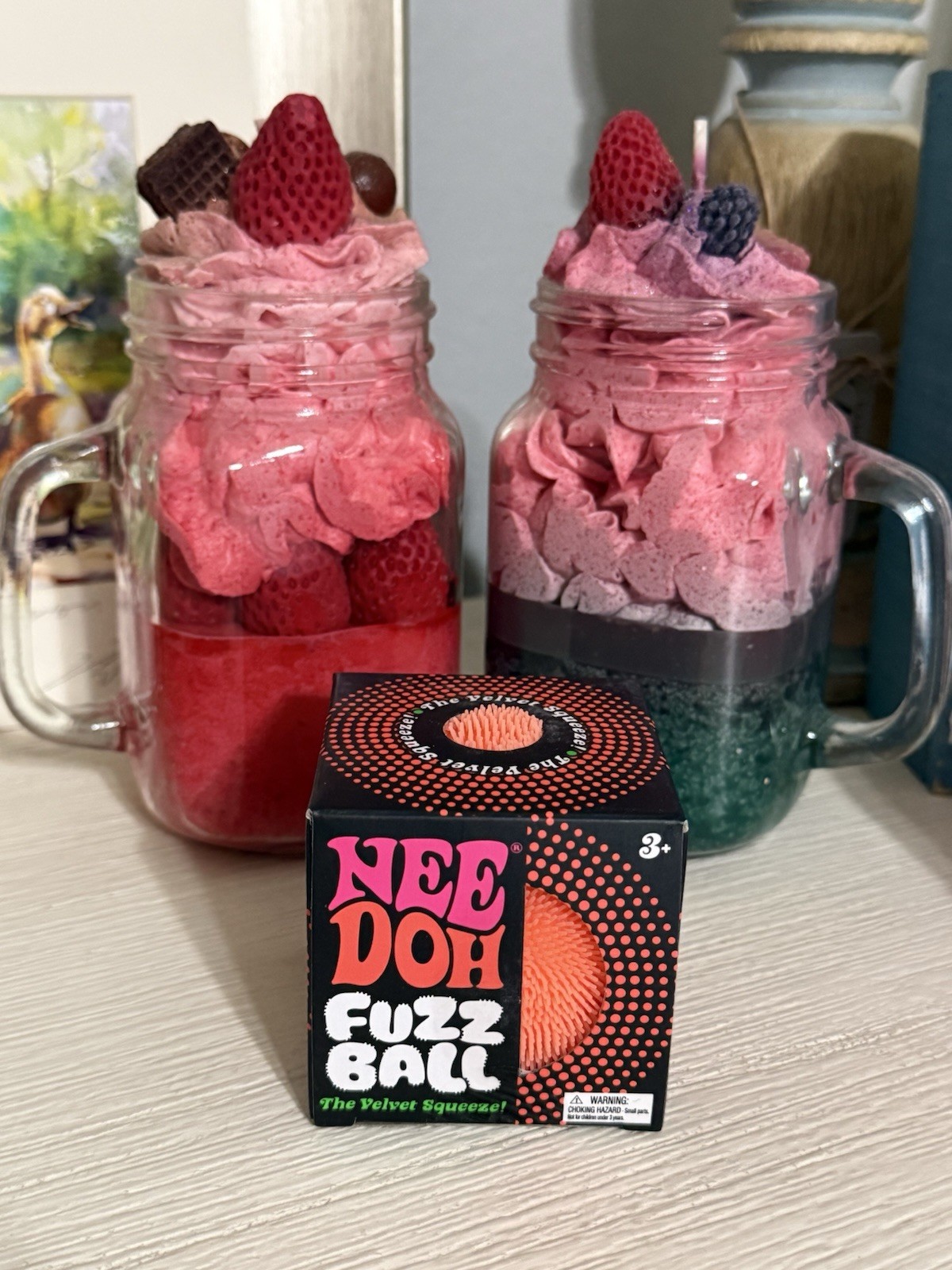 NEW Orange Needoh FUZZ BALL Nee Doh Squishy Fuzzball AUTHENTIC US Squeeze Squish