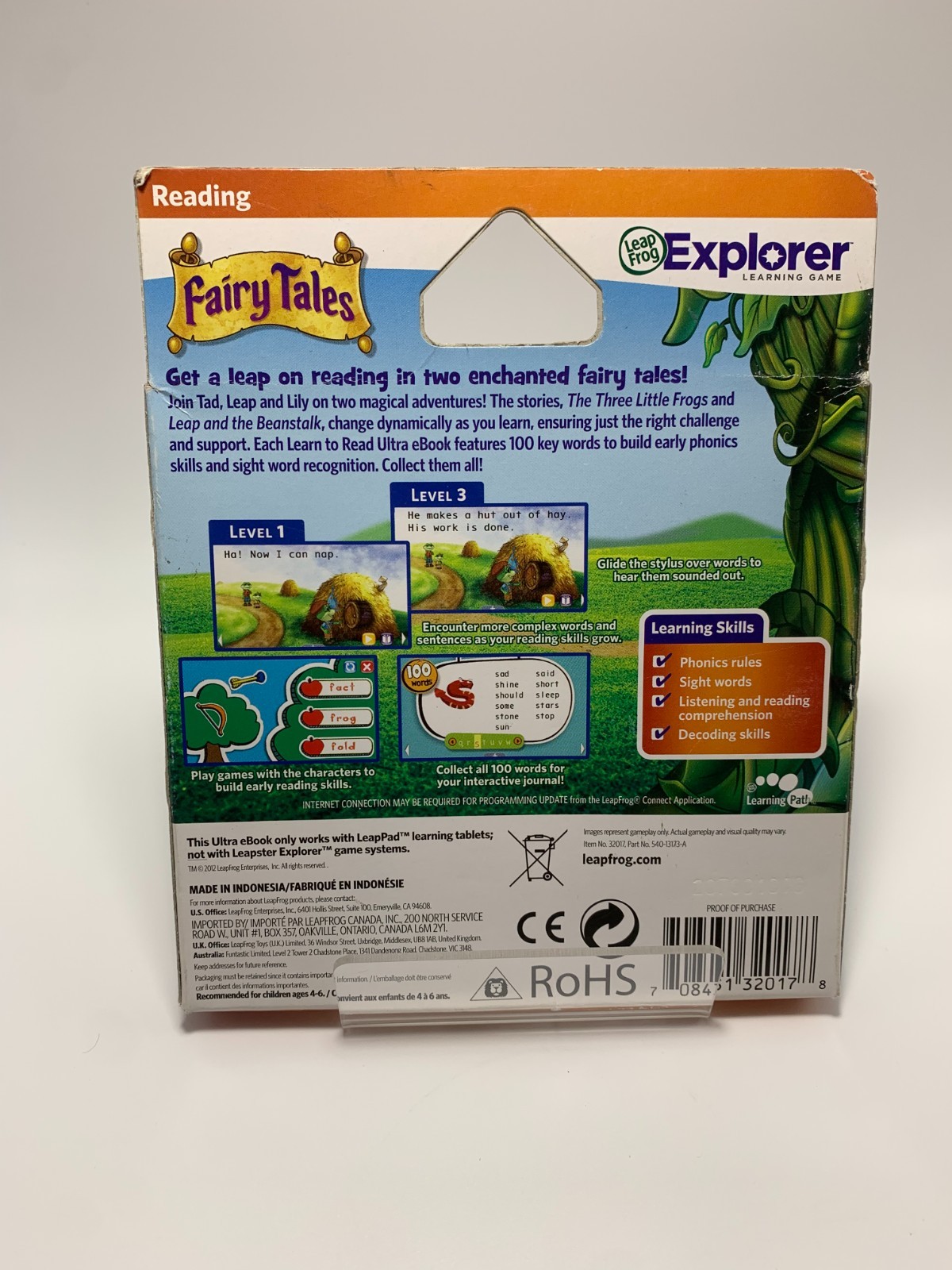 LeapFrog Explorer Learn to Read Fairy Tales LeapPad Ultra eBook New Sealed
