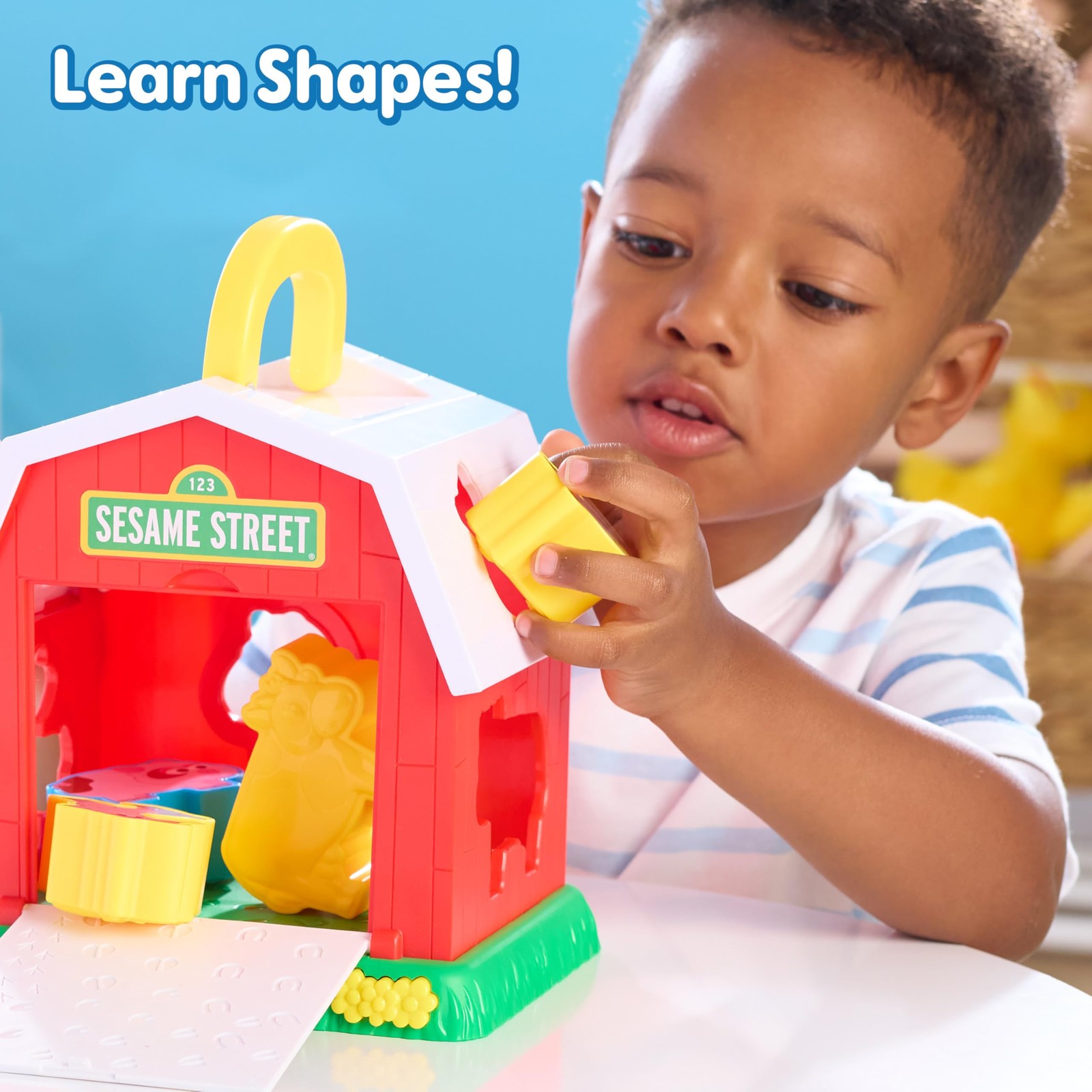 Sesame Street Elmo’s Learn & Sort Barn with Music and Small, Multi-color