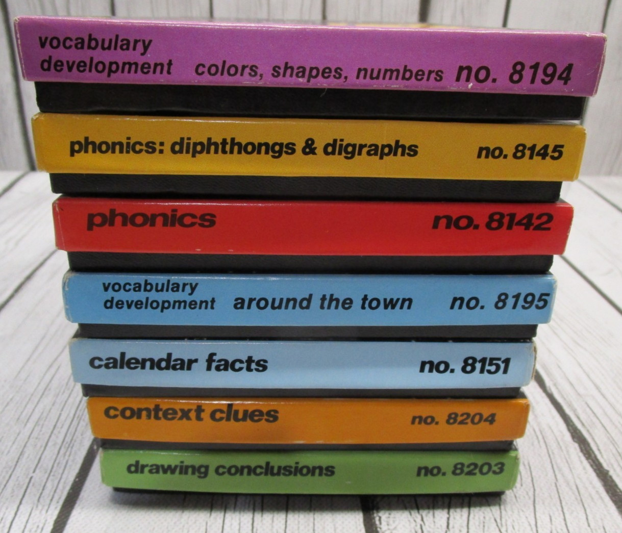 Lot of 7: Charlie The Lovable Teaching Robot Card Sets 1979 Education