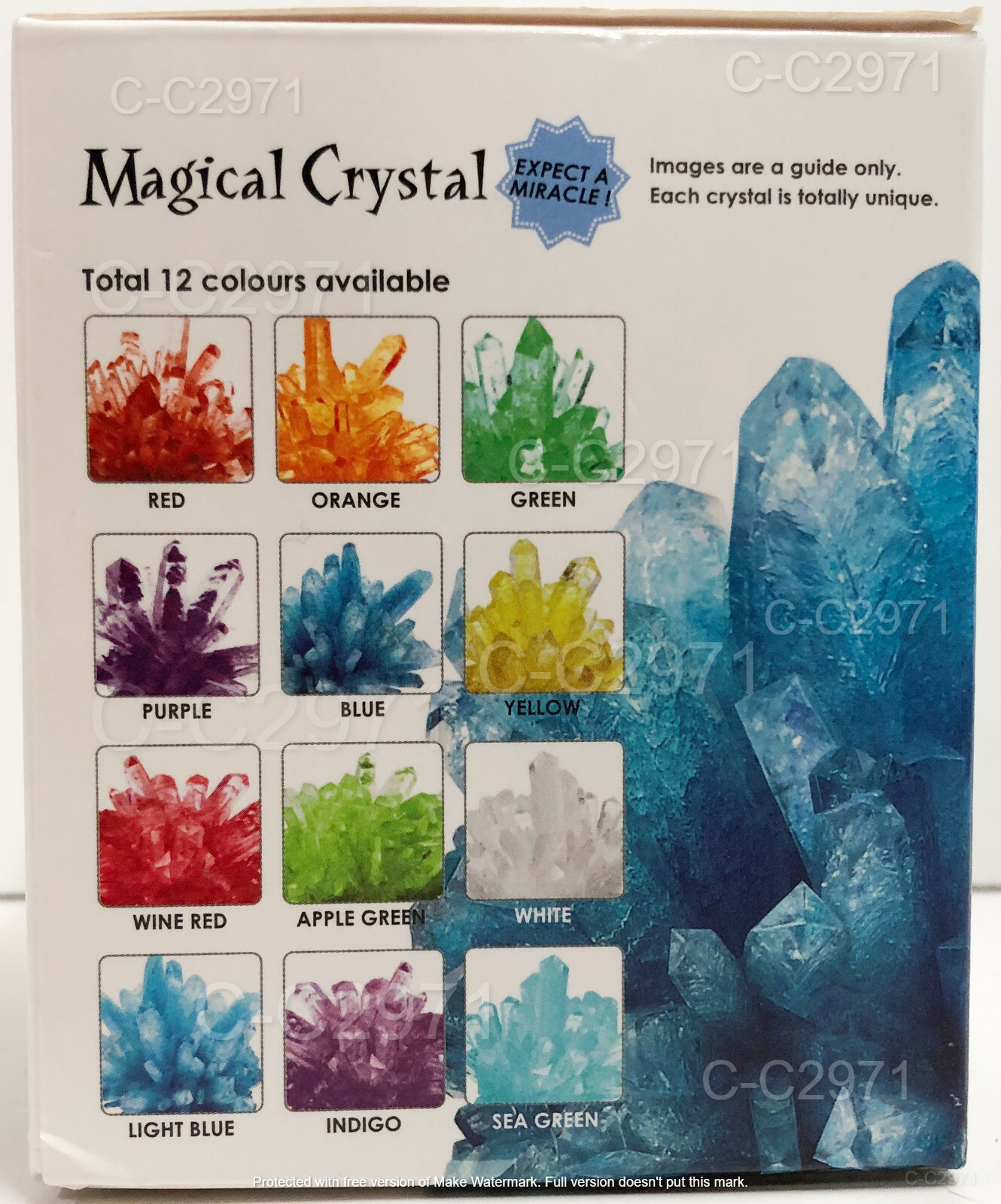 Magic Crystal Growing Kit Mystic Garden Science Experiment Blue Red Yellow Green