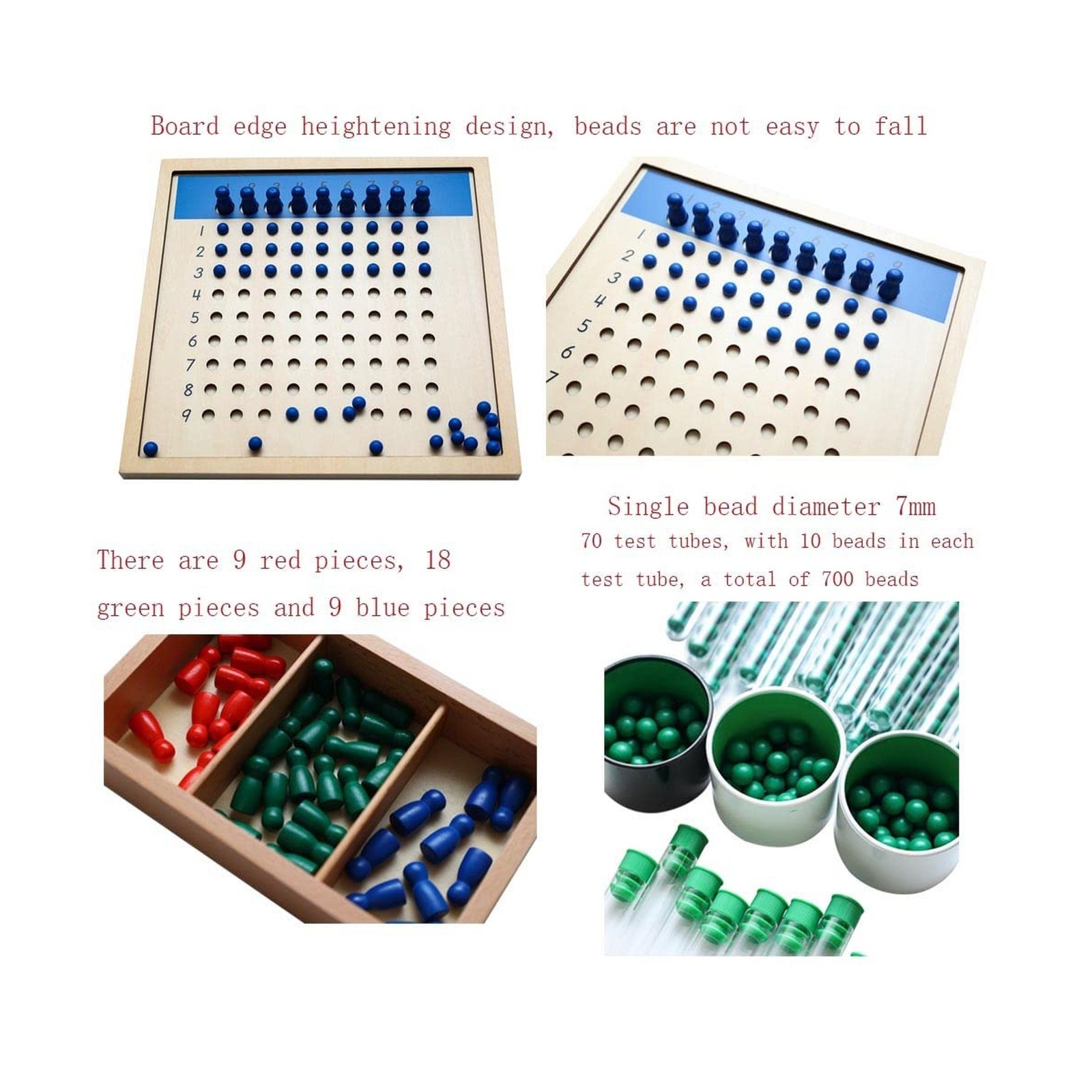 Kghios Montessori Long Division Board (Test Tube Division Group),Montessori M…