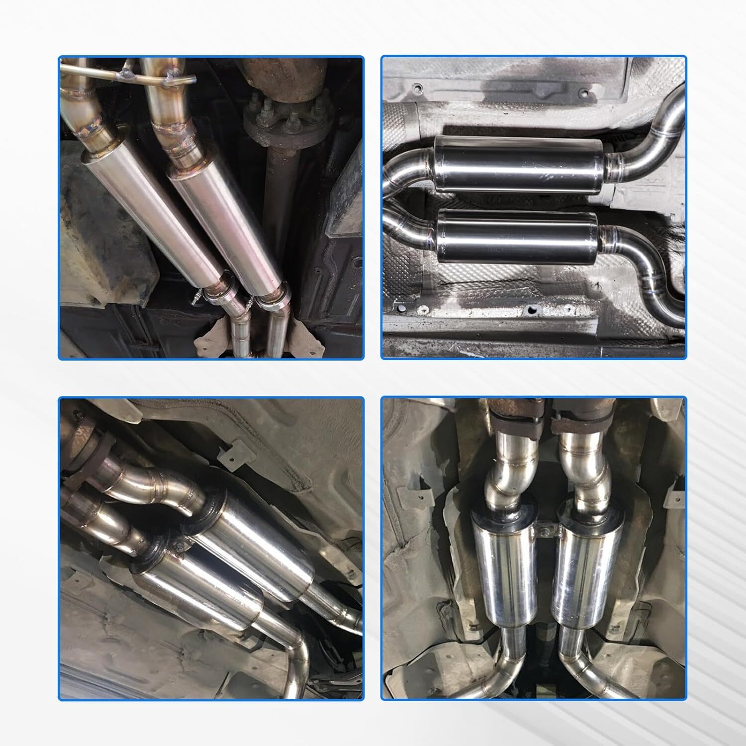 2.5 Inch Inlet 4.0 Inch Outlet Exhaust Muffler 2.5″ to 4.0″ Universal 18.5″