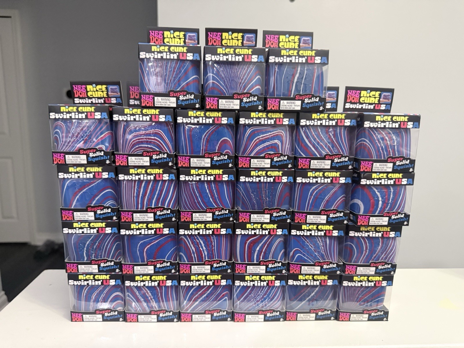 NEEDOH Nice Cube Swirlin’ USA Super Solid Squish NEW