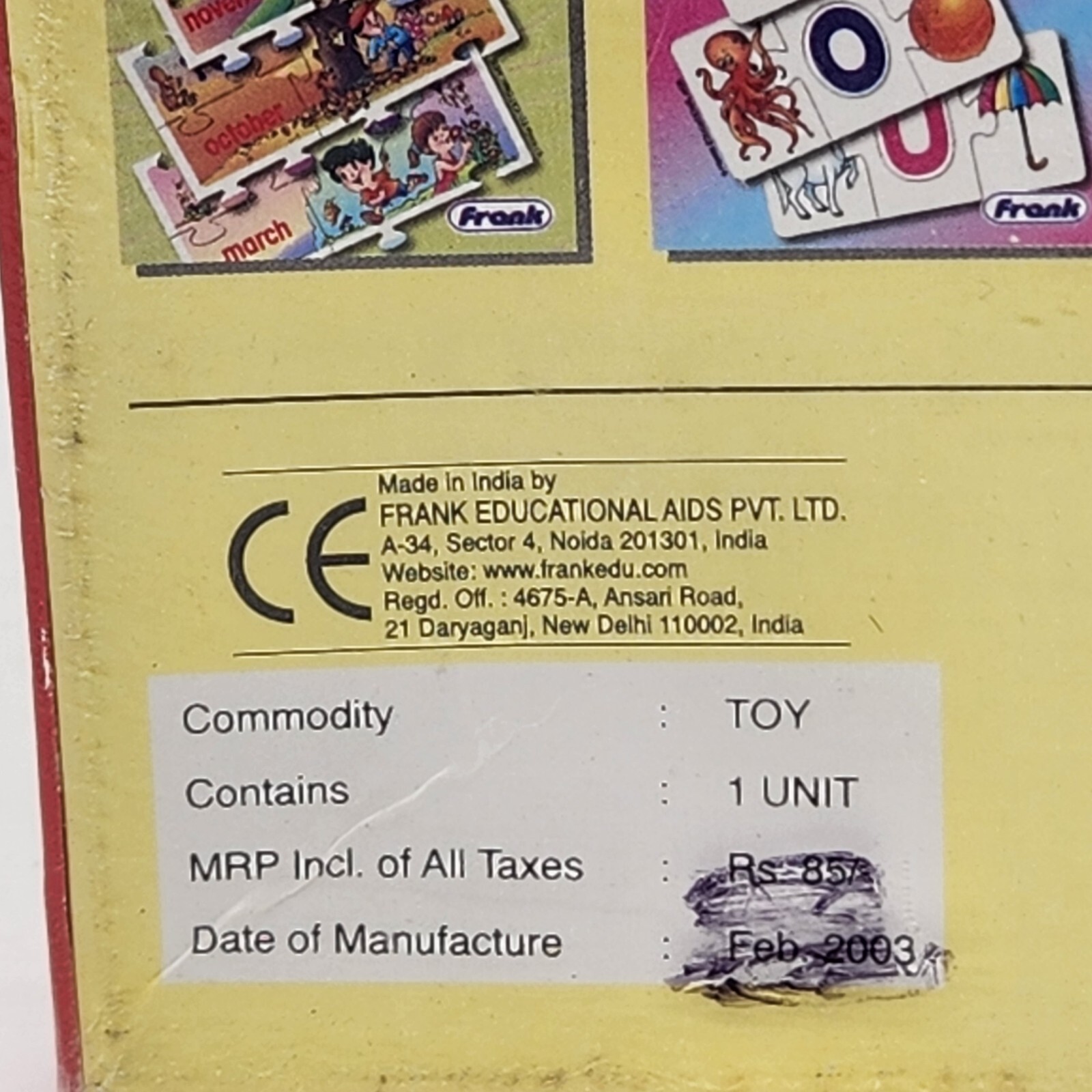 Early Learning Frank What Do I Love Doing 20 Self-Correcting 2 Piece-Puzzles