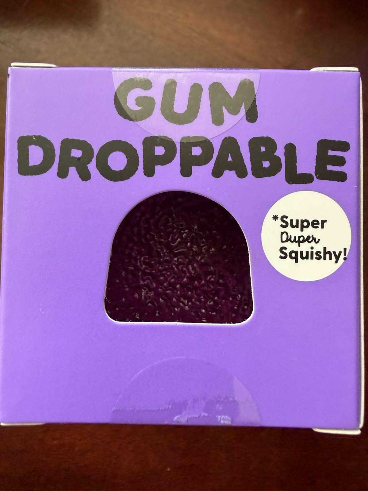 J’Adore Gum Droppable Squishy Purple Squeeze Toy