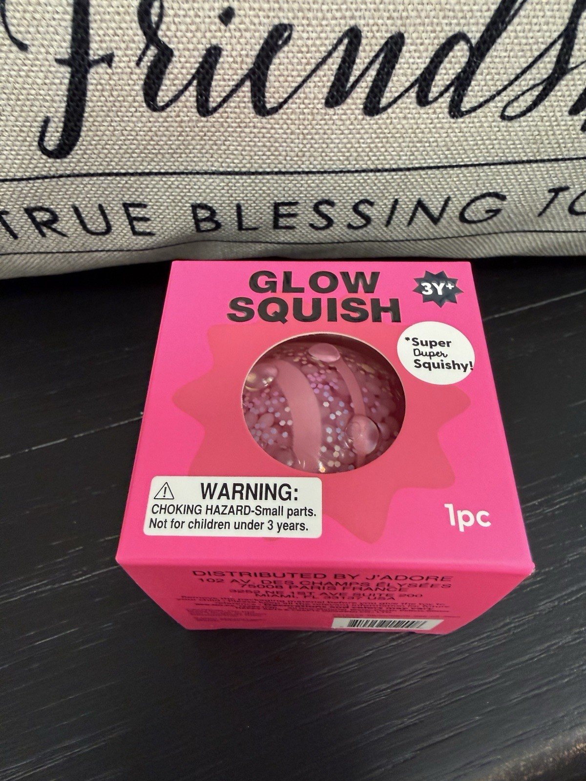 NEW Super Duper Squishy Glow in the Dark Squeezy by J’Adore Pink Glow Squish