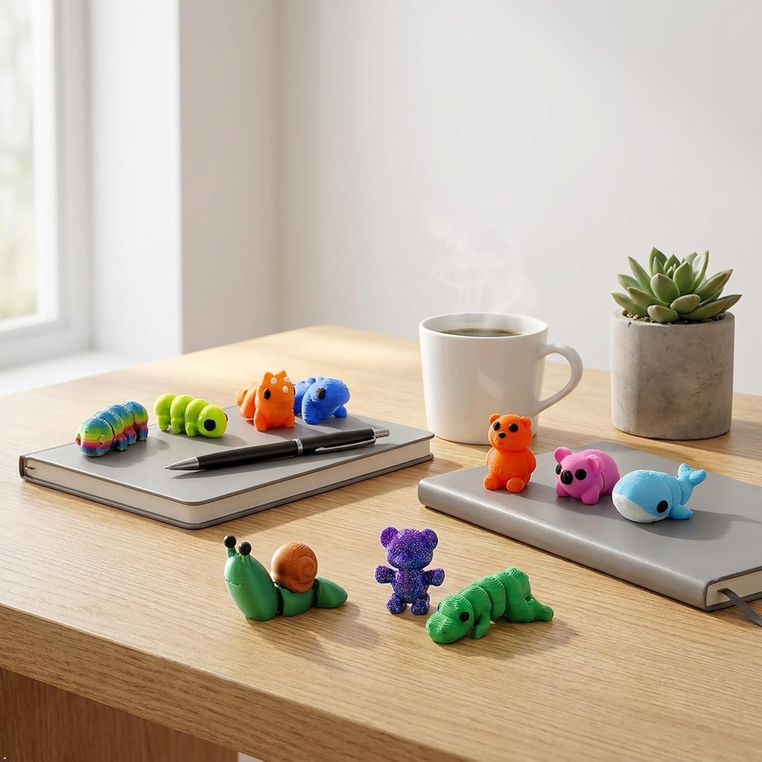 120PCS Surprise 3D Printed Animals Bulk, Random Collectible Mini Animal Figur…