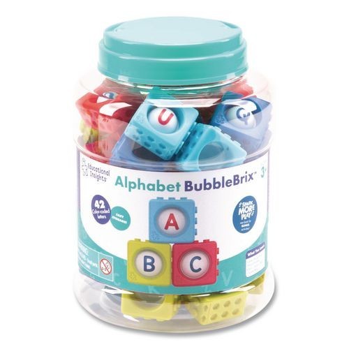 Educational Insights Alphabet BubbleBrix. Ages 3 to 7, Plastic, 42 Pieces