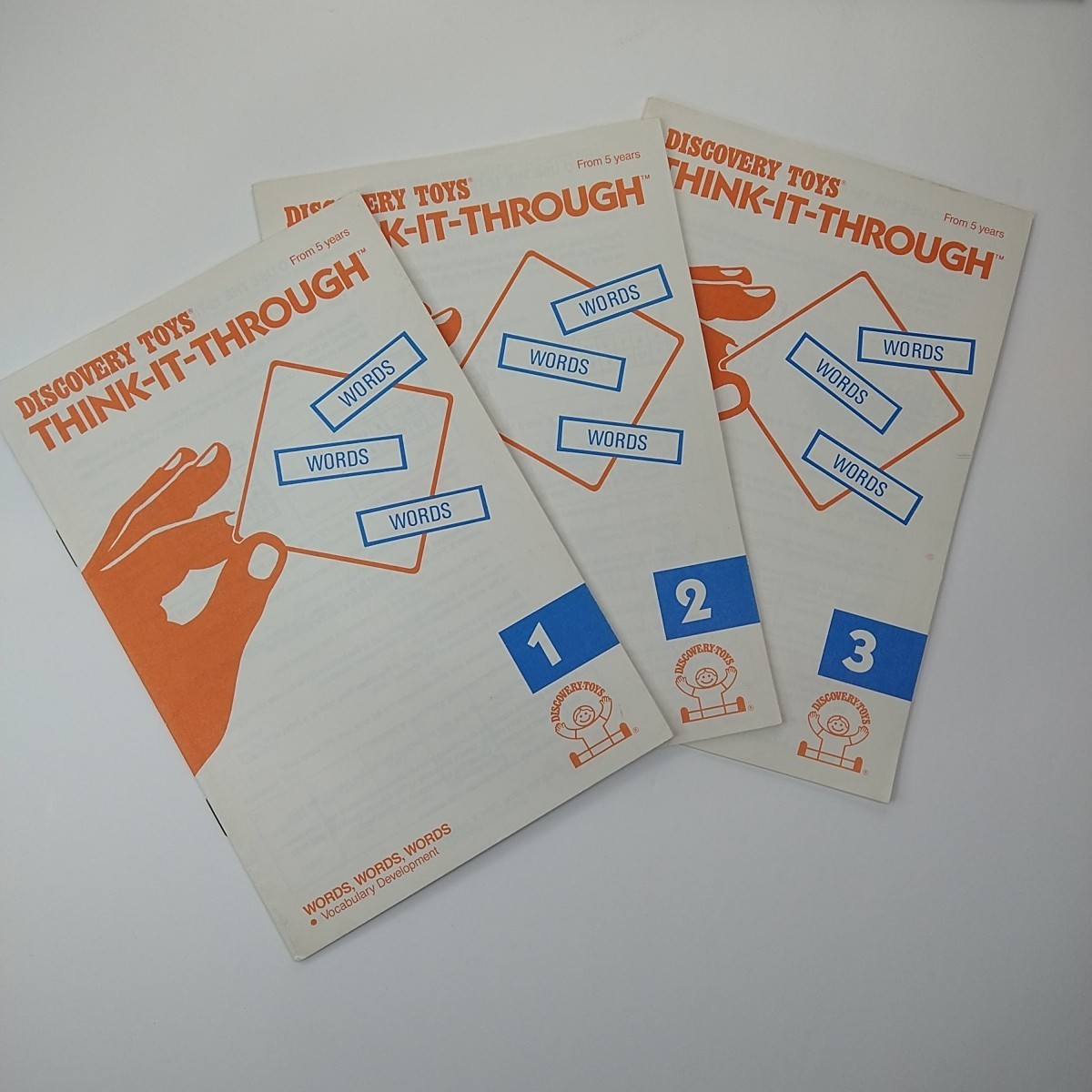 Vintage 1979-1980s Think-It-Through Tiles & 17 Book Lot Phonics Math Words More
