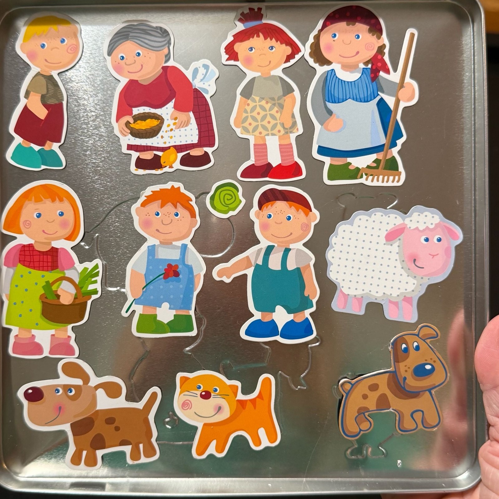 2 HABA Magnetic Games Dress-up Doll Lilli and Peter & Pauline’s Farm Travel Tins