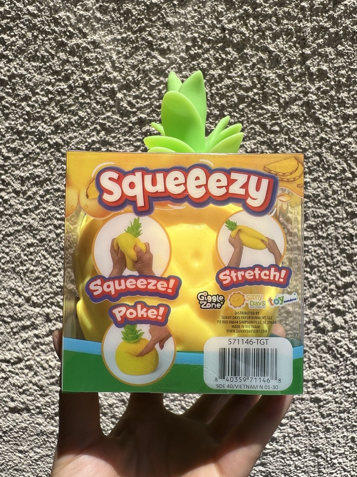Sunny Days SQUEEEZY Pineapple Squishy Toy