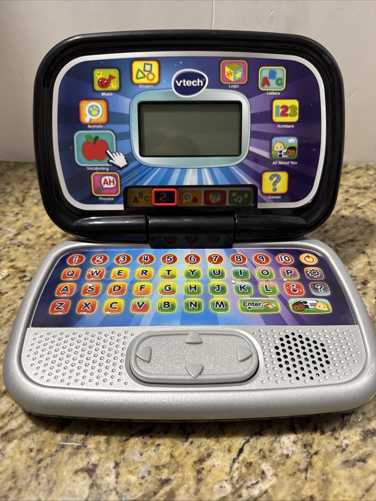 VTech Play Smart Preschool Laptop, Black preowned works perfectly