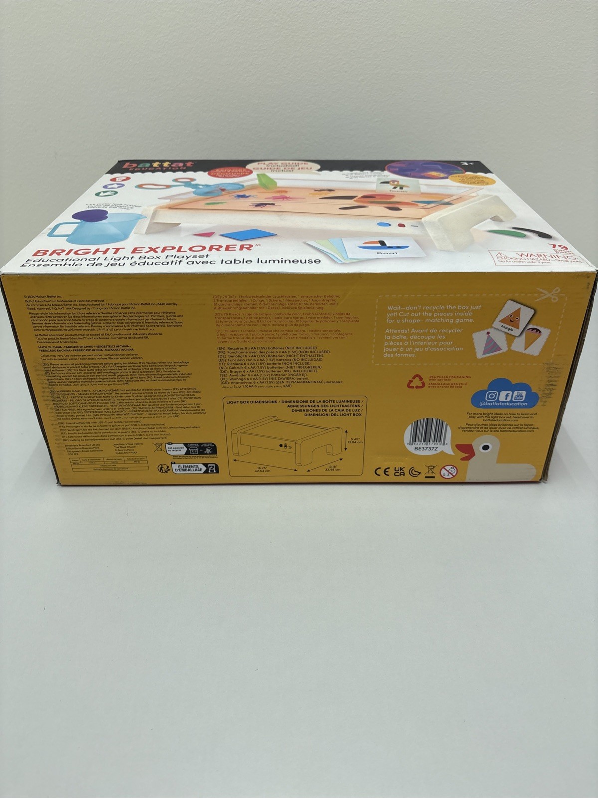 battat Bright Explorer Educational Color-Changing Light Box 79-Pc Playset G41