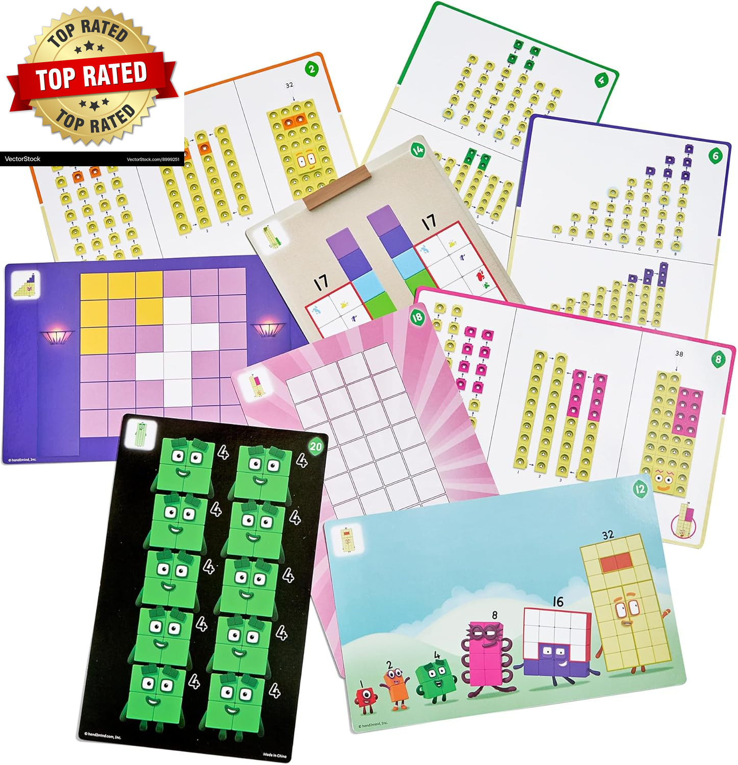 31-40 Mathlink Cubes Activity Set – Learn Numbers & Early Math Skills, Preschool