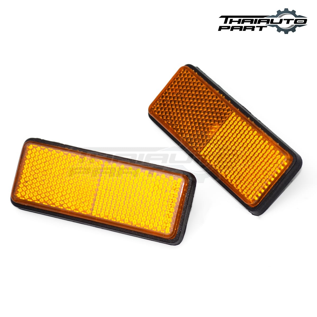 FIT Front Fork Leg Reflector Reflective Bolt On Amber Side Marker Rectangle 2x