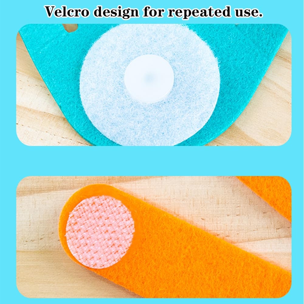 Montessori Toys for 3 4 5 Year Old,Double-Sided Preschool Blue, Orange