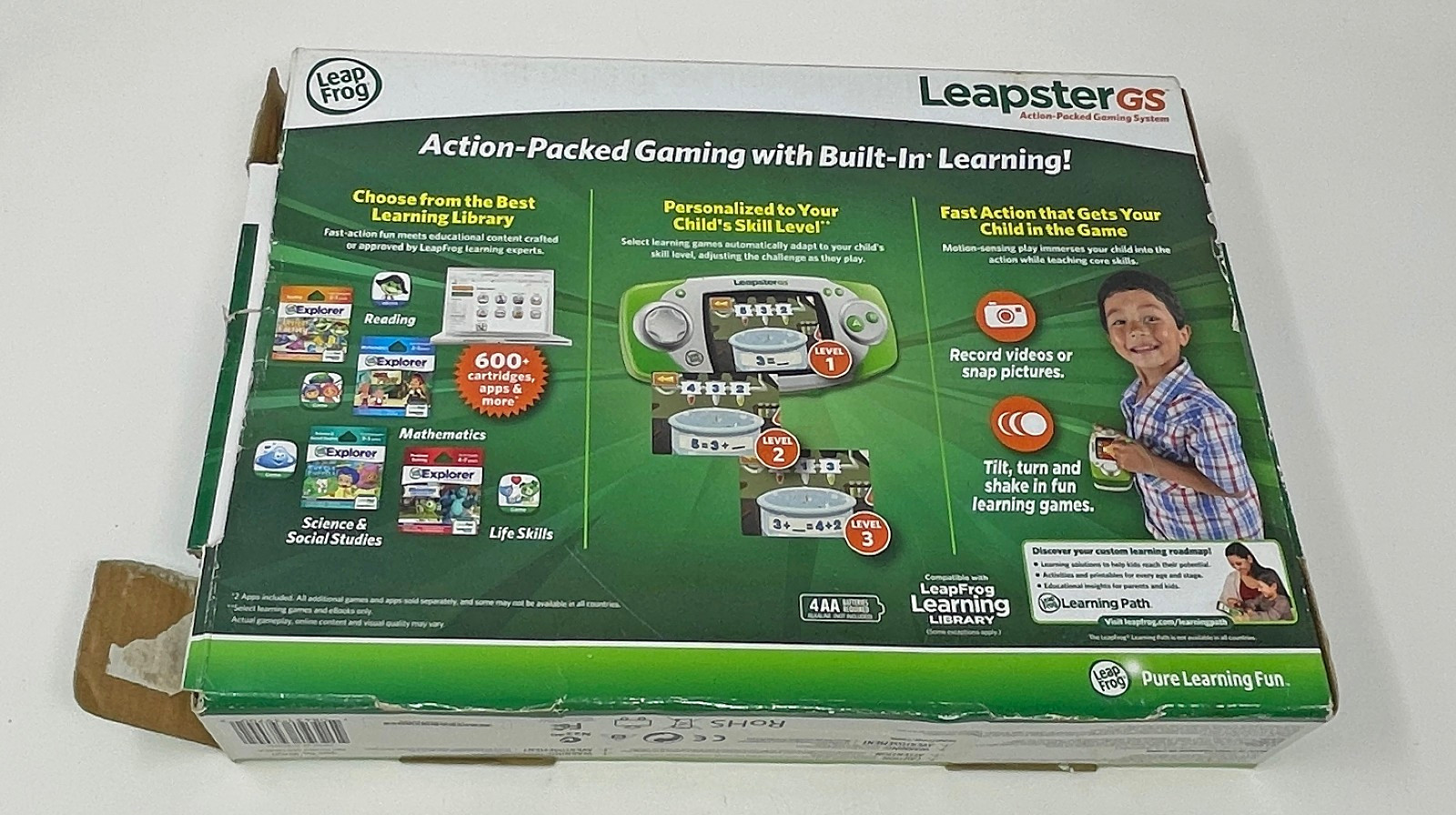 Leapfrog Leapster GS Green Game Console with Camera 39700 Used Tested Works