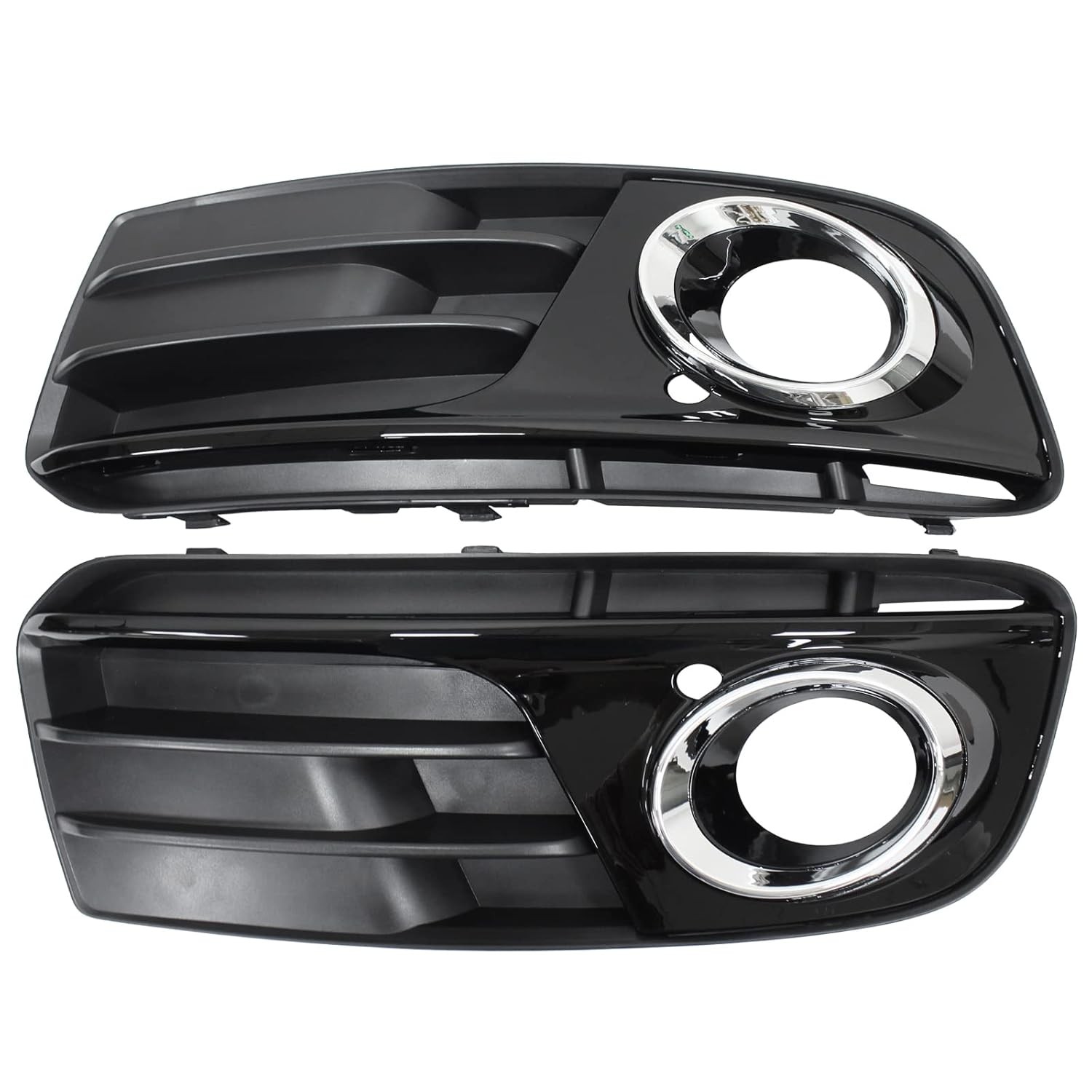 NewYall Pair Glossy Black ABS Front Bumper Lower Fog Light Cover Grill Grilles I
