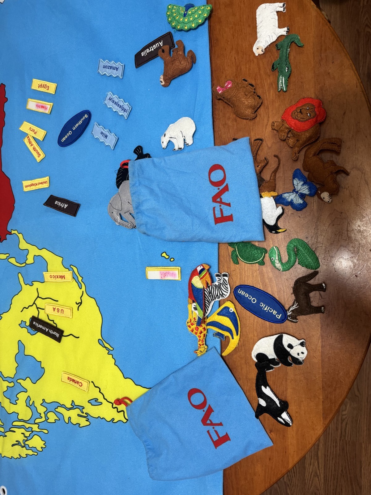 FAO Schwarz Educational 47″ x 71″ The Big Map Discover the Big Wide World