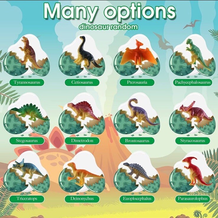 Dino Eggs Dig Kit, Dinosaur Eggs Excavation Science Kits Toys for Kids Age 3-8