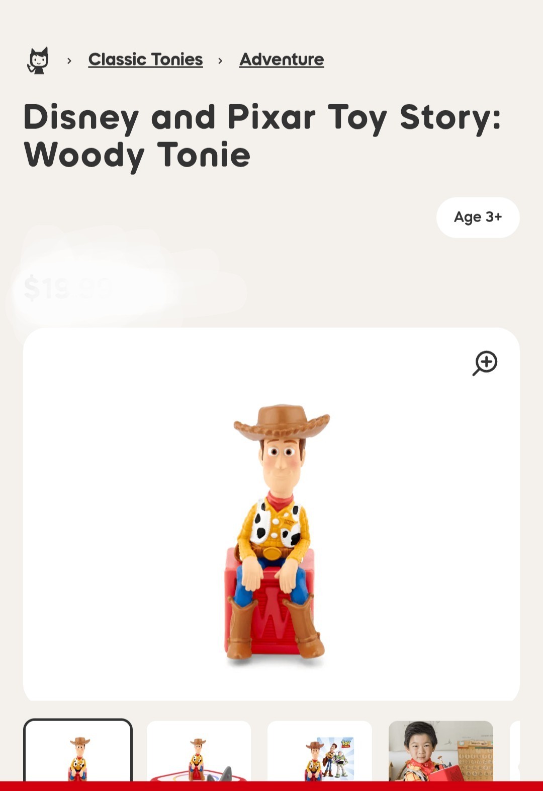 New Tonie For Toniebox: Disney/Pixar TOY STORY/Woody Character#10000511AudioPlay