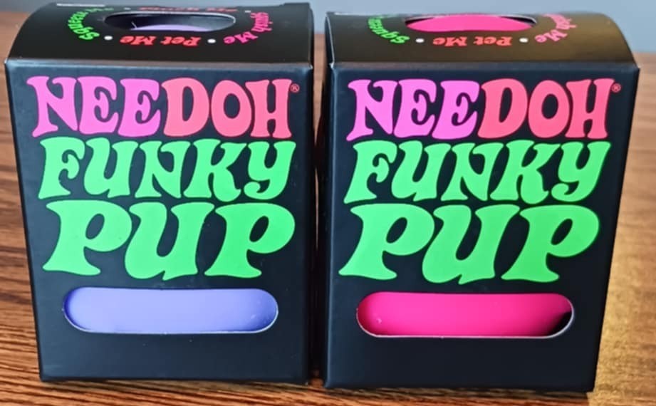 Schylling NeeDoh Funky Pup – 2 PACK *Pink and Purple* New in Box