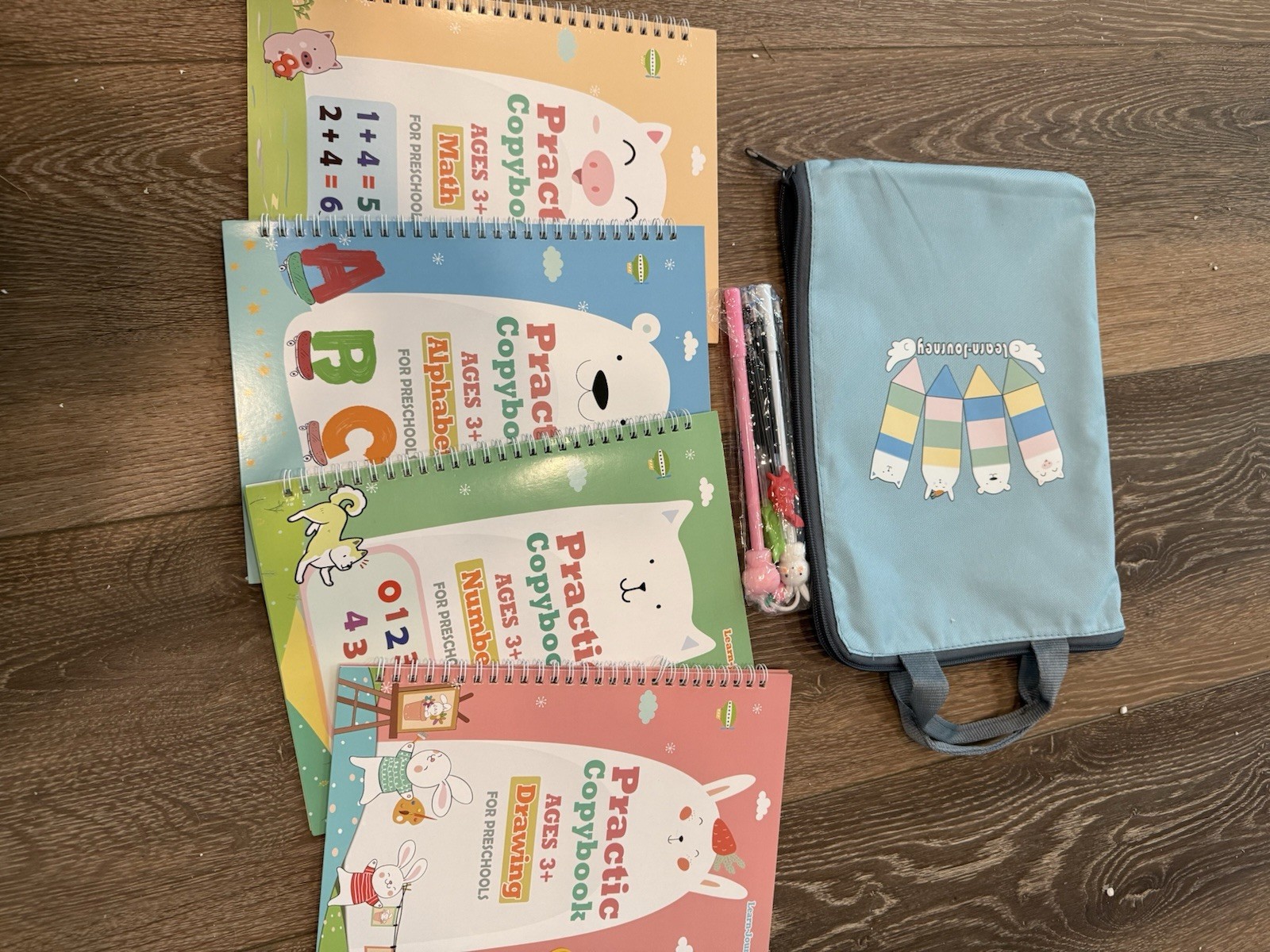 NEW Handwriting Practice Books Calligraphy Reusable Groove alphabet numbers math