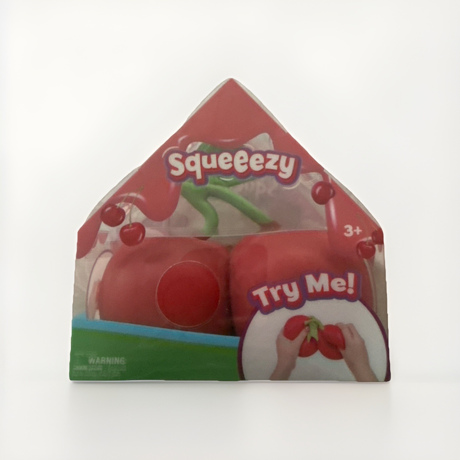 Sunny Days Squeezy Cherry Tactile Squeeze Toy Red Green 3+ 571075