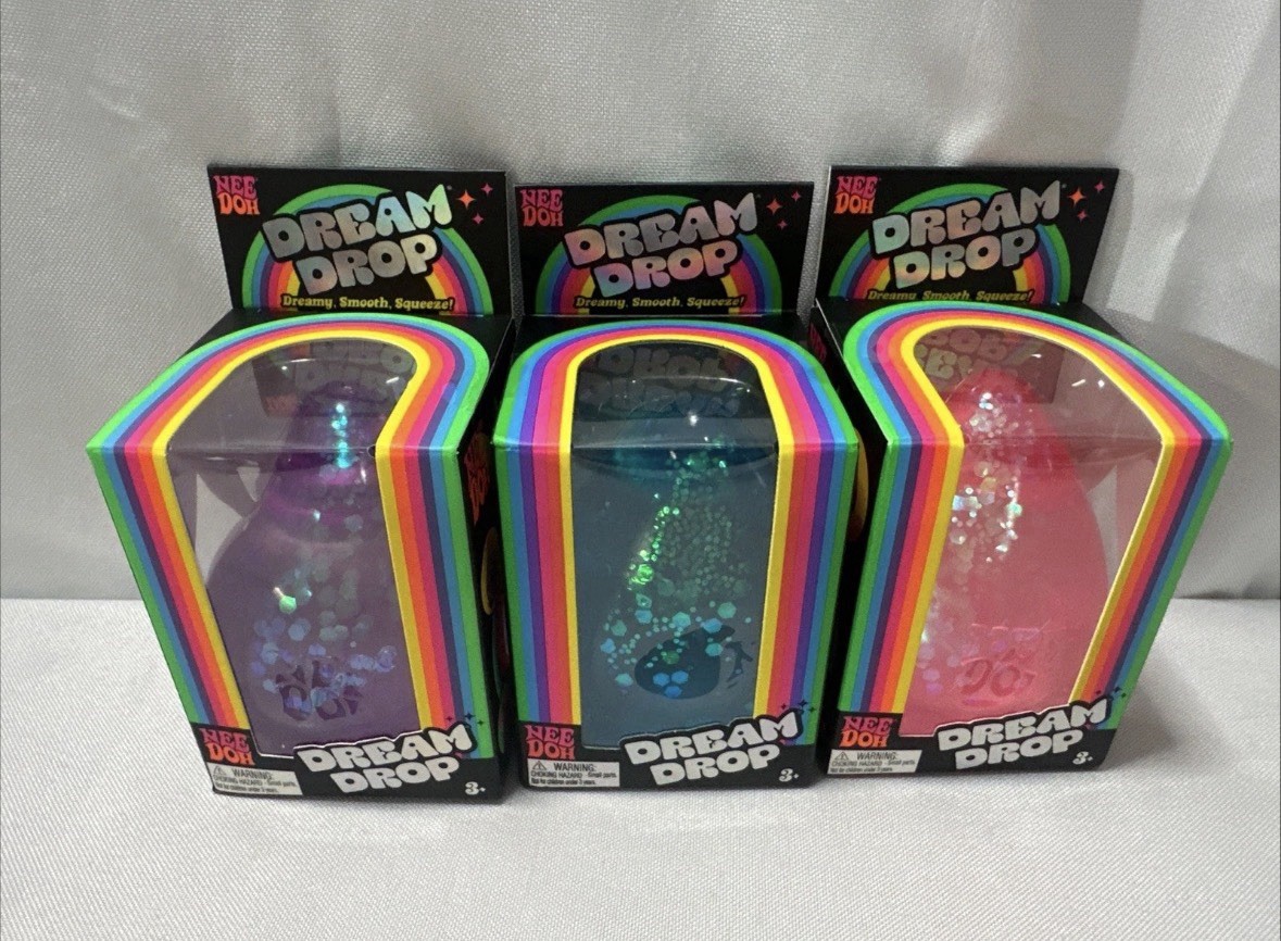 Schylling Viral NEEDOH Dream Drop Set of 3 Blue, Purple, Pink RARE DREAMDROPS