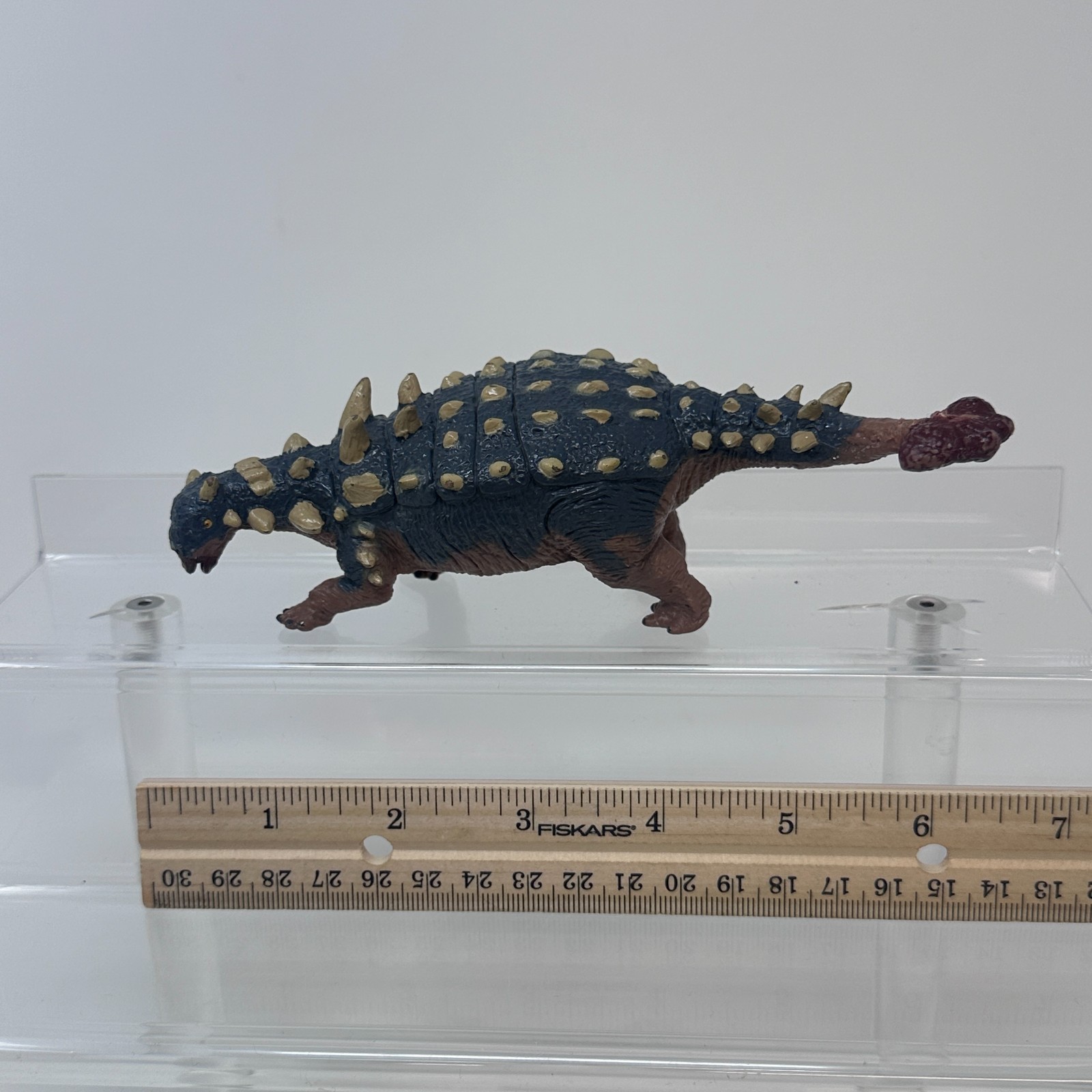 Terra Battat Euoplocephalus Tutus Figure Gray Prehistoric Dinosaur Figurine 6.5″