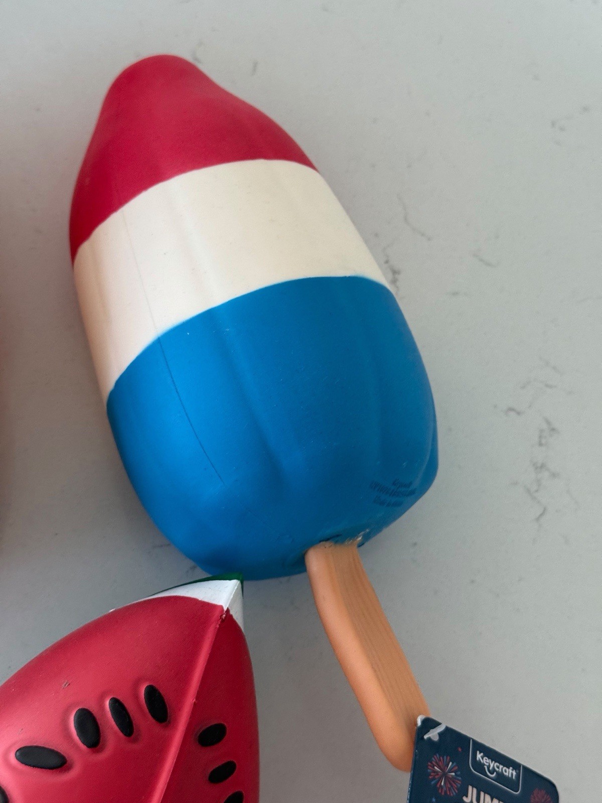 Keycraft Squishy Trio – Hot Dog, Red-White-Blue Popsicle,Watermelon NEW VIRAL