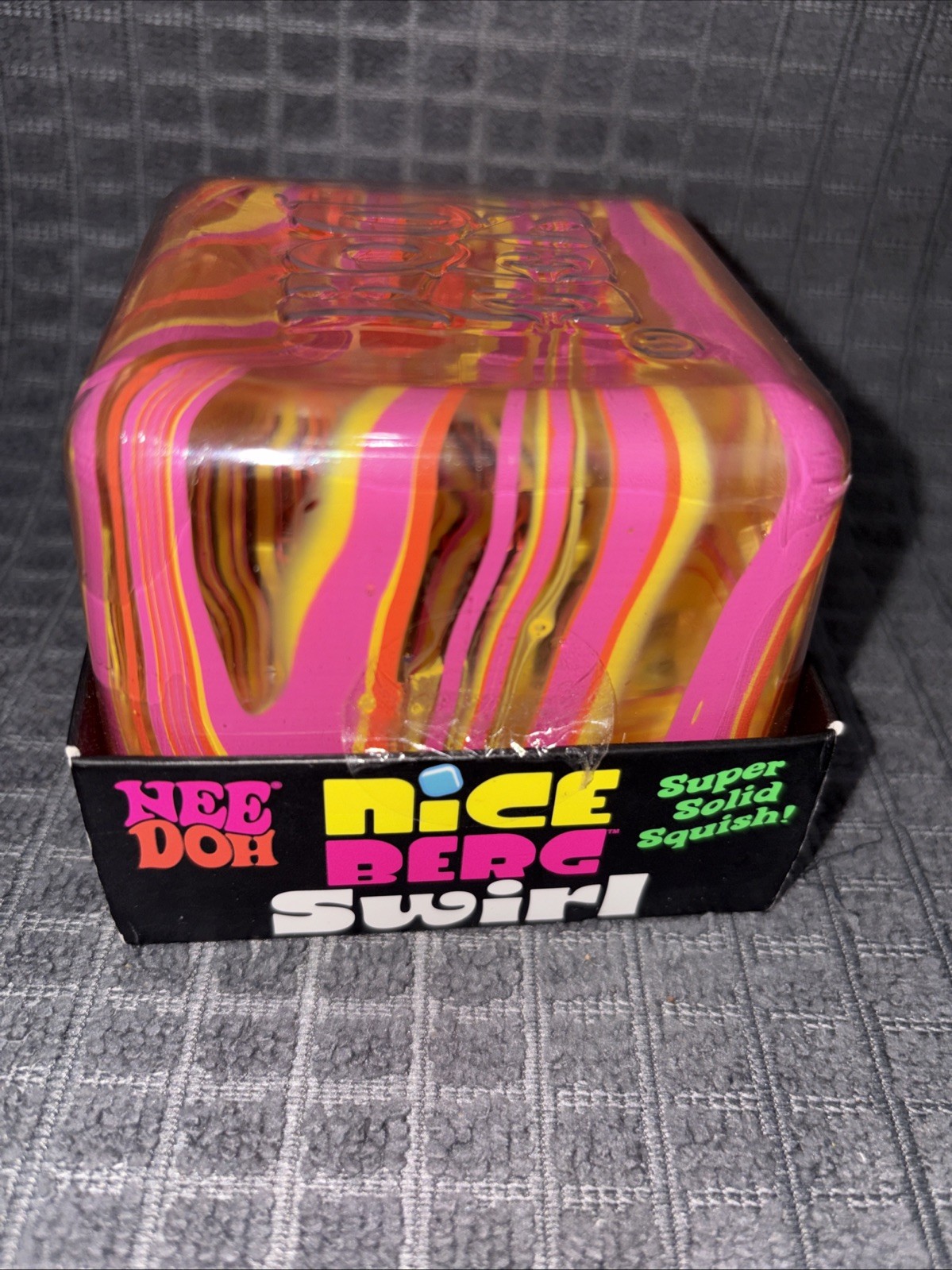 NeeDoh NICE BERG SWIRL – ORANGE PINK YELLOW – Huge Jumbo – SEALED / BRAND NEW‼️
